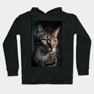 Serious Cat portrait Hoodie